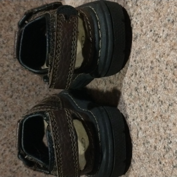 Faded Glory unisex size 2 brown sandals with hook & loop action flex - Picture 6 of 9